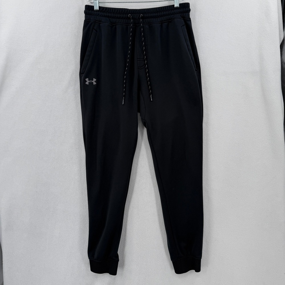 Under Armour Joggers Mens Large Black ColdGear Storm Fleece Pants 1288099